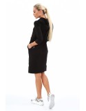 Black sports dress with a hood 4187 - Online store - Boutique